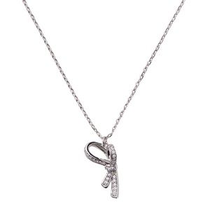 Kate Spade “All Tied Up” Pave Mini Pendant/Necklace (NWT)